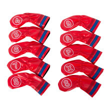 Golf Irons Head Cover Number Waterproofed For Various Weather Protection Red