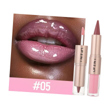 2In1 Lipstick And Lip Liner Set Gradient Lipliner Pen Long Lasts Matte Lipstick 05