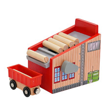 Universal Fit Wooden Train Accessories Obstacle and Platform Compatibility Loading Machine