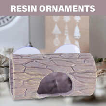 Geckos Resin Cave Hideouts with Suction Cup, Decorative Hideouts for Reptiles Hollowed Tree Shape Habitats