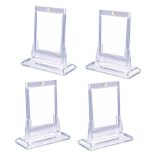 Collector Series Card Showcase With Reinforced Edges And Adjustable Stand 4pcs