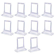 Transparent Plastic Card Holder With Magnetic Closure And Stand Included 10pcs