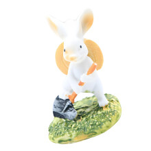 Small Resin Rabbit Statue Doll House Furniture Seasonal Easter Display ArtPiece Farm