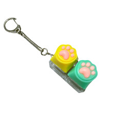 Unique Puss Foot Keycap Pendant Combines Functionality Stress Relief Function F