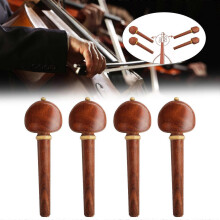 4Pcs/set Mahogany Cello Pegs Cello Part Tuning Pegs Cello Pegs Tuners Cello Pegs Drop Cello Shafts Handle for Cello