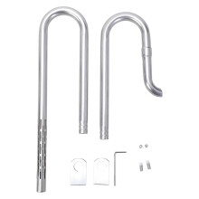Aquarium Water Fish for Tank Filter Inflow Outflow Lily Pipe Stainless Steel Tub Silver