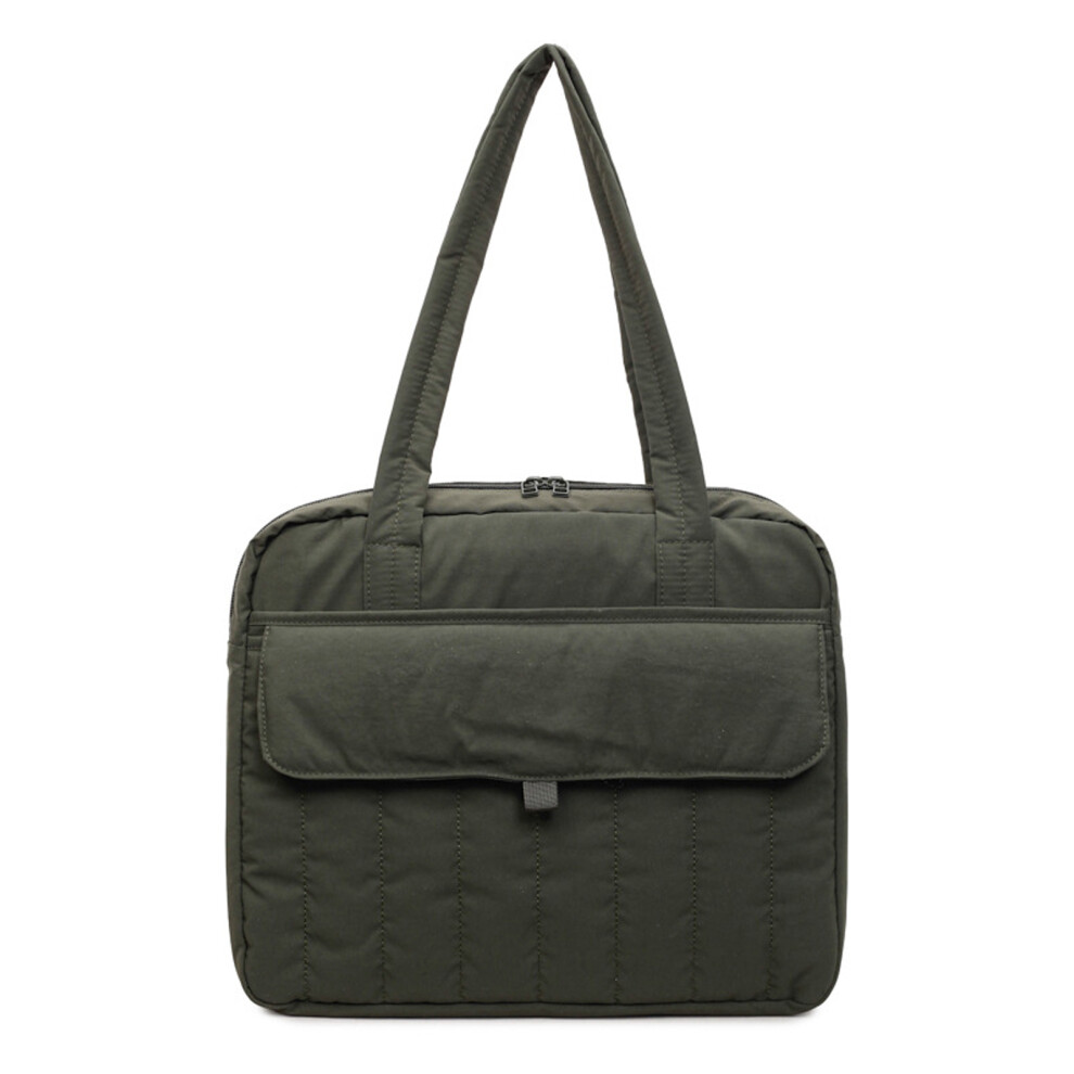 Multi Compartment Shoulder Bag For Laptop Practical Nylon Fabric Laptop Handbag Green 7696002310464