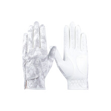 Women Golf Gloves Breathable Anti Slip PU Leather Polyester Gloves For Playing Grey 19