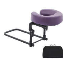 Ergonomic Memory Foam Massage Headrest With Locking Mechanism For Stability p urple bag