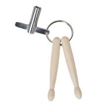 Wood Small Drum Sticks Keychains Percussion Stick Buckle Rings for Musicians