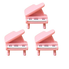 3Pcs Tiny Realistic Piano Guitar Model Resin Ornament For Home Decoration 2