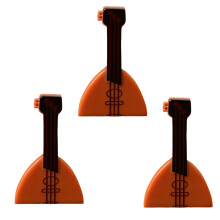 3 Piece Mini Musical Instrument Set Plastic Piano Guitar For Room Ornament 12