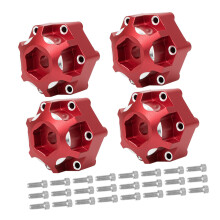 Machined Wheel Hub for 1/10 Scale 12mm Trucks Customization Red 12mm