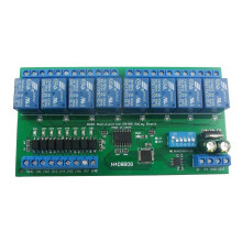 (12) DC12V 24V UART RS485 Relays Module Inputs 8 Outputs Isolation Modbus RTU Control Switches Board with DIN35 C45 Rail Box