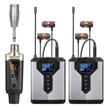 Wireless in-Ear Monitor System Portable and Rechargeable Transmitter and Receiver for Stage Performance B