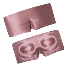 Natural Silk Eye Mask Provides Anti Aging Protection Through Moisture Retention Pink