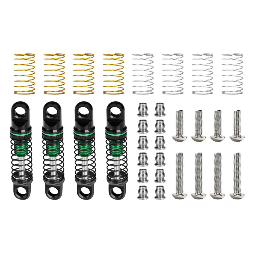 Strong All Metal Shock Absorbers With Tunable Damping For 1/30 Scx30 Use Green 7696002284635