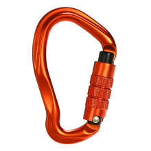 Multifunctional Asymmetric Design Climbing Carabiner with Quick Lock Ora nge Color