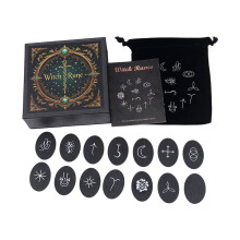 Witch Runes Wood Runes Stone Witch Decors Witch Home Decorations Runes with Box Type A