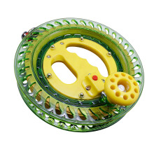 Crystal Fishing Hand Reel Smooth Rotating For Saltwater Angling Green 18cm