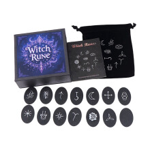 Meditations Wood Runes Heal Stone Set Witch Ancient Culture Witch Home Decors Section B