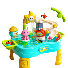Colorful Automatic Water Circulating Fishing Game Water Table Toy for Kids Gift Blue