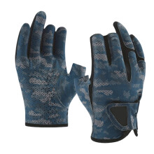 1 Pair Fishing Gloves With UPF50+ Sun Protections And Nonslip XL Fence blue dew 3 fin