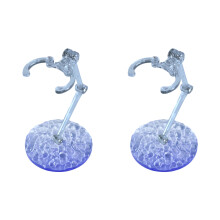 Pack Of 2 Plastic Action Figure Holder With Wavy Base Design For Collectibles 07