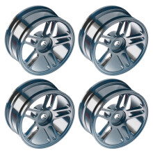Universal Fit 1/10 Proportional Drift Car Wheel Rims Wear Resistant Wheel Hubs Grey