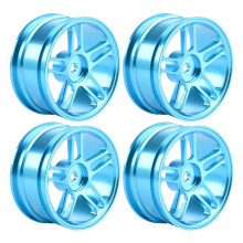 Remote Control Vehicle Wheel Hubs With Enhanced Grip Design for 1/10 Scale Use Blue
