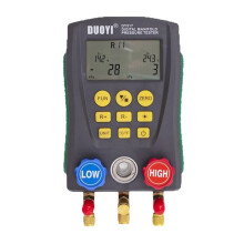 DUOYI Pressure Gauge Refrigeration Manifold Tester Air Conditioning Temperature Tester Valves Tool Kit DY517 No Clip