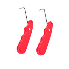 Hockey Skates Lace Tightening Portable Tightener Skate Tie with Extended Hook Red