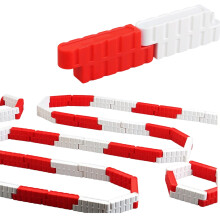 100Pcs Small Scale Race Car Track Guard Rails For Craft Toy Car White and red mixed