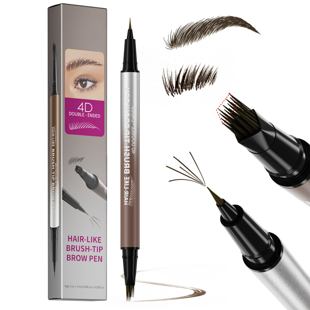 Double Head Liquid Eyebrow Pencil Sweatproof for Wild Natural 4D Brows Fast Drying 04
