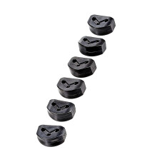 6Pcs Guitar String Retainer Guitar String Ties Bridge Beads for Folk Guitar Black