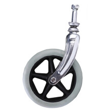 Reinforced Wheelchair Steering Forks Low Noise Rotation For Massage Chairs Grey 6 inches