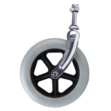 Wheelchair Accessory Forks Assembly 4 Size Option Maintenance Casters Grey 8 inches wider