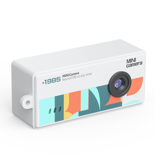 Permanent Tiny Camera Shock Proof For Kids Travel Recording Transportable White