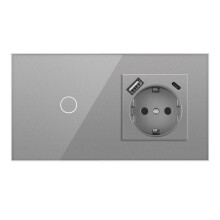 16A Wall Power Socket Touch Sensor Europe Russia Spain Germany Crystal Glass Panel Home Improvement A EU Plug