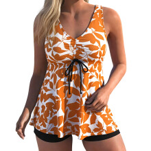 Elegant Swim Dress Set Two Piece Flexible Swimsuit Polyester Texture High Section 11 XXL