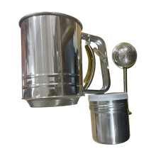 Flour Sieve, Handheld Stainless Steel Sieve Sugar Powder Spreader Set, Suitable for Baking