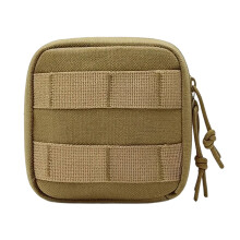 Compact Outdoor Utility Pouch Easy Attachment Partition Outdoor Organiser Mud Color