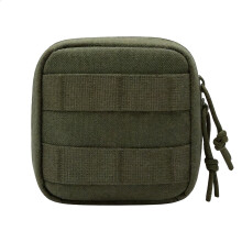 Small Utility Pouch For Outdoor Device Organizer Convenient Attachment Army Green