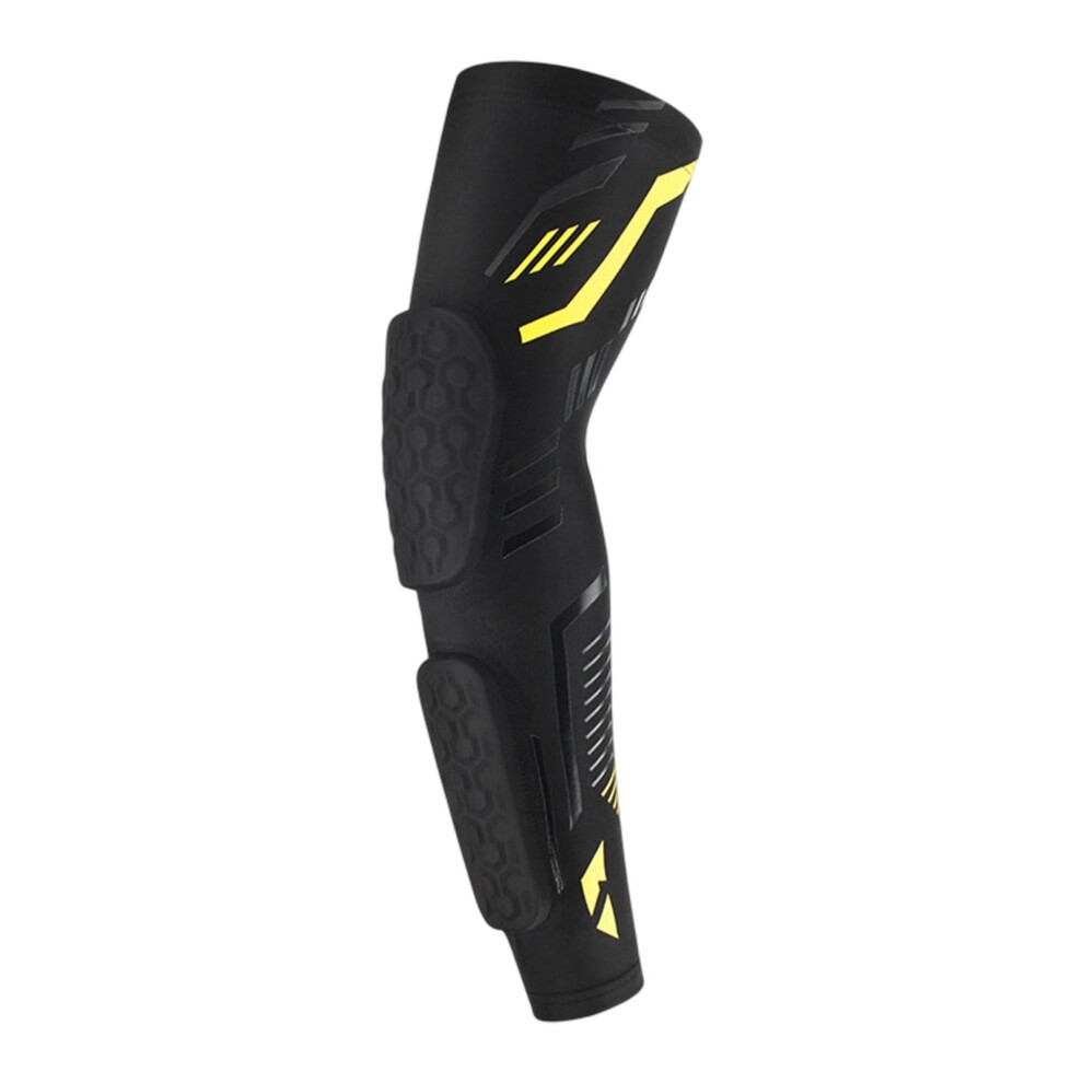 Black/Yellow Protective Elbow Pads For Sports With Milk Silk And Eva Impact And Xxl