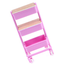 Kitchen Cart Pushcart Dollhouses Miniature Pretend Play Accessories Pink