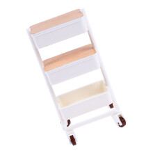 Miniature Mini Cart Model Doll House Accessories Role Play Furnishings Set White