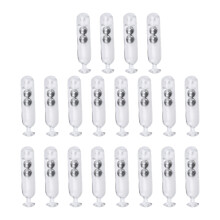 20Pcs Weighted Plastic Sound Rattles Steel Beads Fly Tying Baits Making White type 1