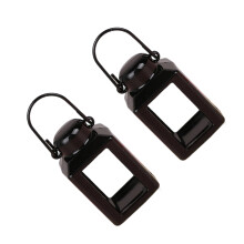 Antique Iron Miniature Candle Holder Furniture For Doll House Living Room Decors Black