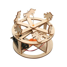 Hands On Assembly Wooden Science Carousel DIY Toy for Kids Educational Fun