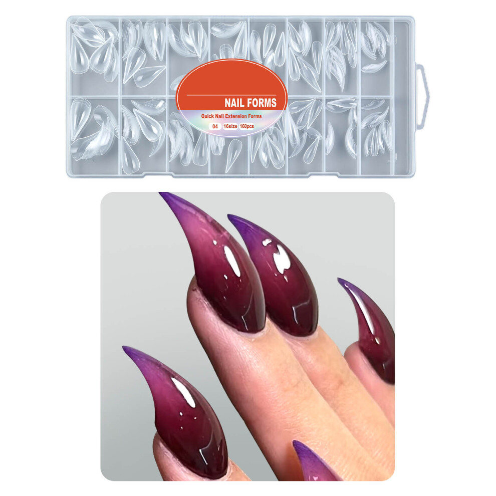 160Pcs Clear Nail Extension Kits For Special Occasion Like Wedding Nail Art Tool 04